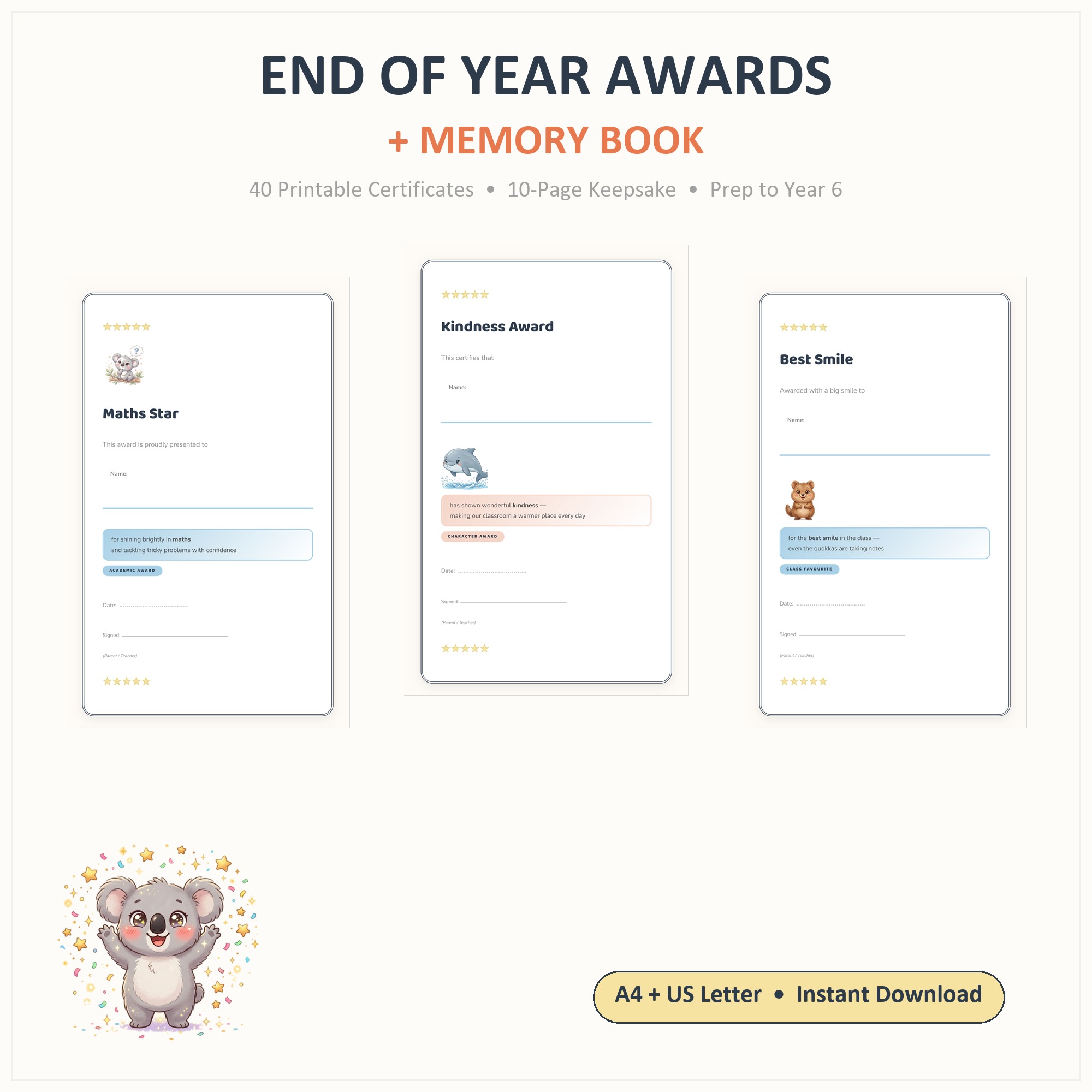 End of Year Awards & Memory Book