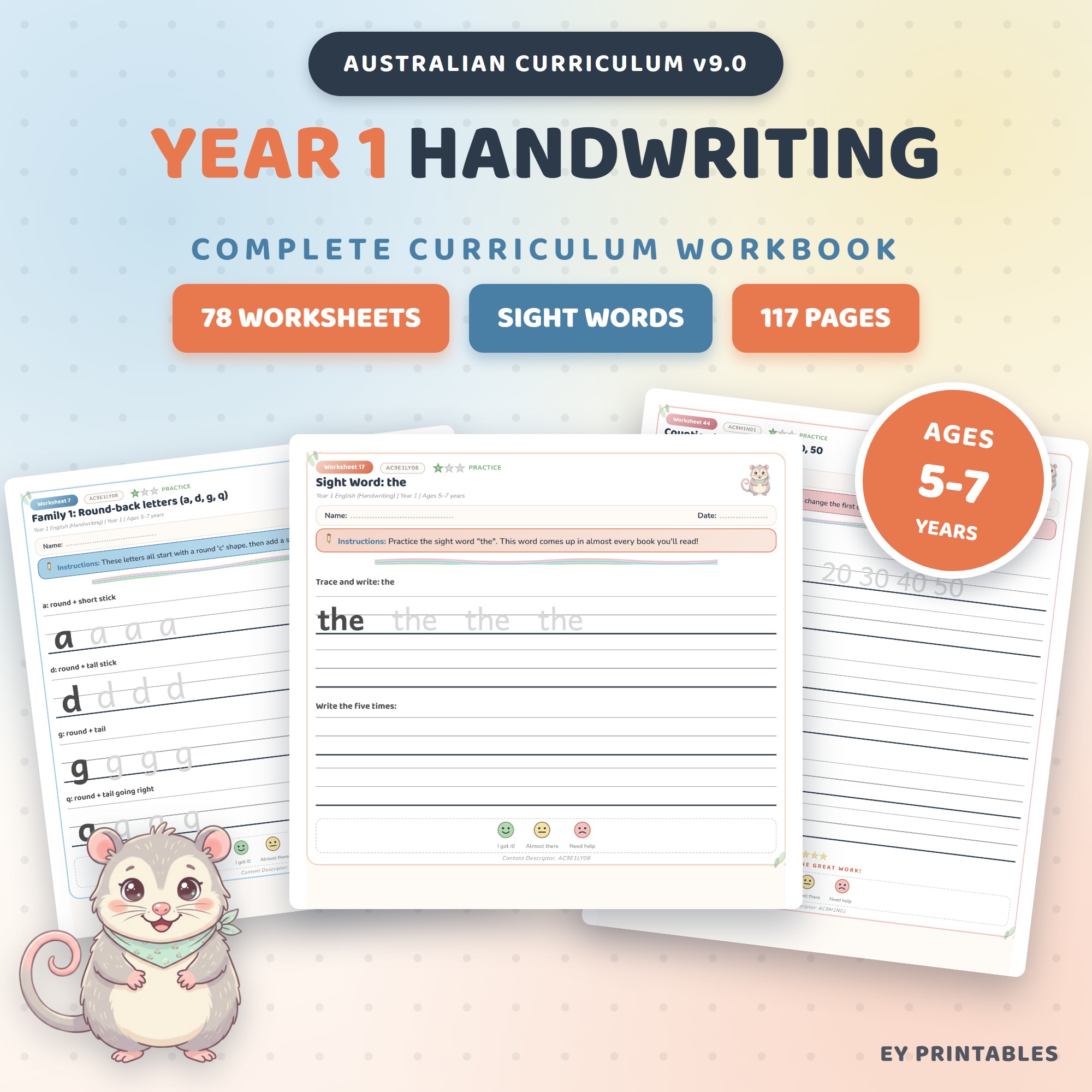 Year 1 Handwriting Workbook