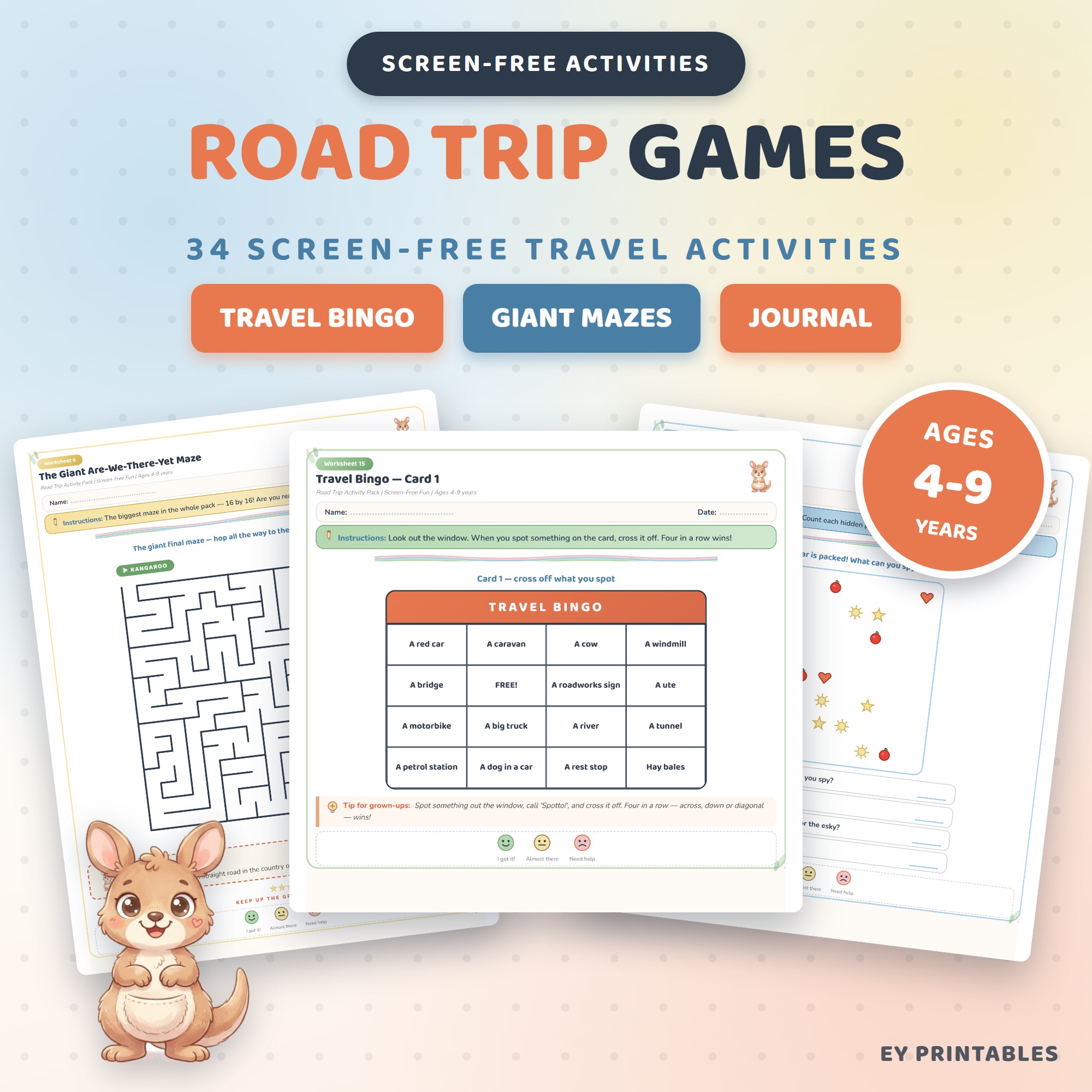 Road Trip Activity Pack